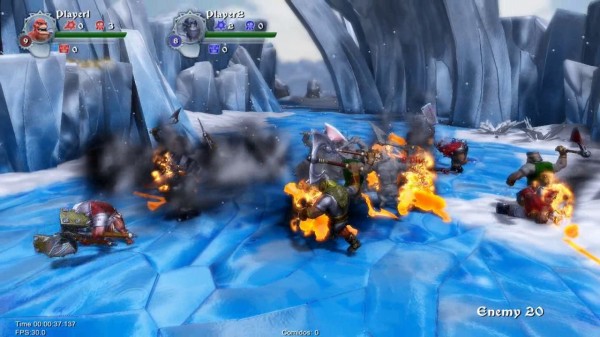 Orc attack fire ice level